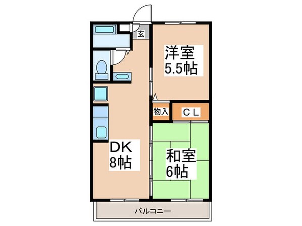 サンホワイトM105の物件間取画像